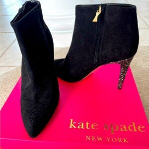 Kate Spade sparkled stiletto black boots size 8